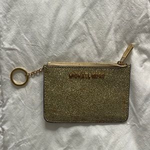 Gold Glitter Michael Kors Change Purse